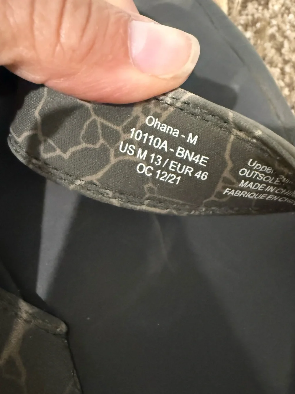 OluKai Men’s Brown and Black Flip-Flop Sandals